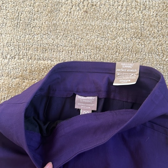 Chico's Women's Pants in Deep Purple NWT size 00 short - Picture 7 of 14